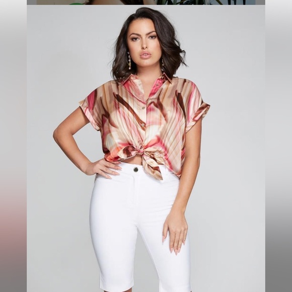 Marciano Multi-coloured Silky Blouse - Size M (42) - Picture 3 of 10